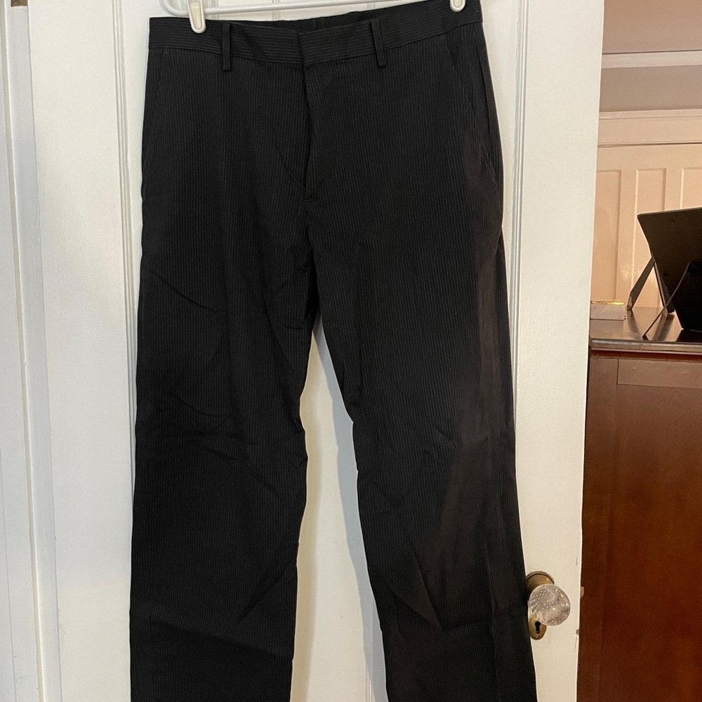Men's Black Pinstripe Dress Pants Banana Republic 33x30